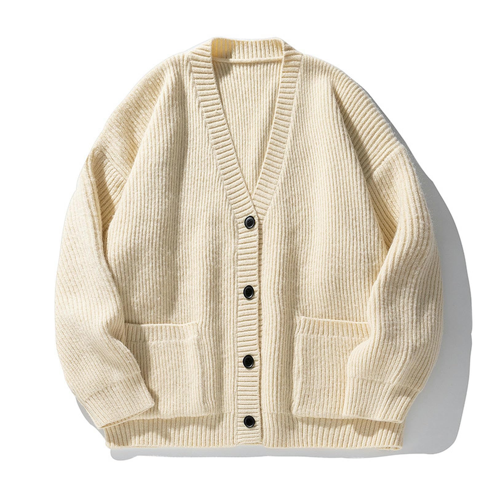 Thick Needle Heavy Texture Cardigan Sweater Men's Autumn and